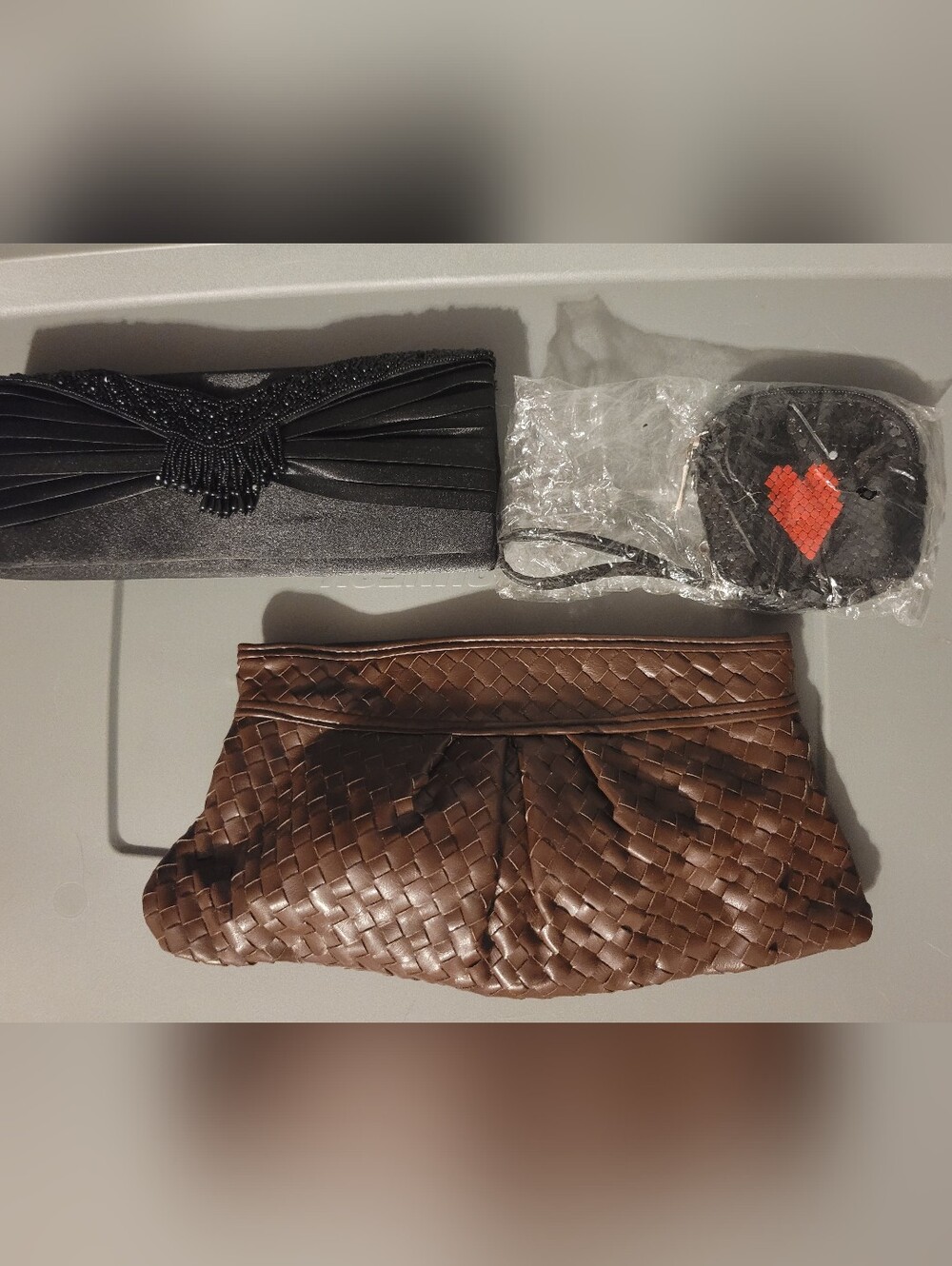 Purse Bundle Women’s Woven Faux-Leather Purses